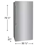 Frigidaire Combo gemelas de refrigerador y congelador con trim kit FPRU19/FPFU19